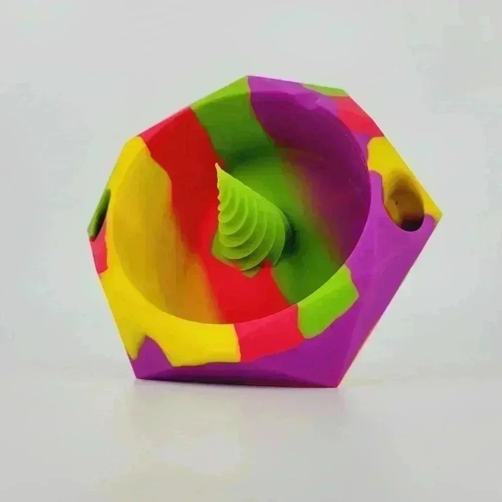 The Bowlzer x TokerTrends - 100% Glass-safe Silicone Ashtray w/ Spiral Post - Picture 2 of 4